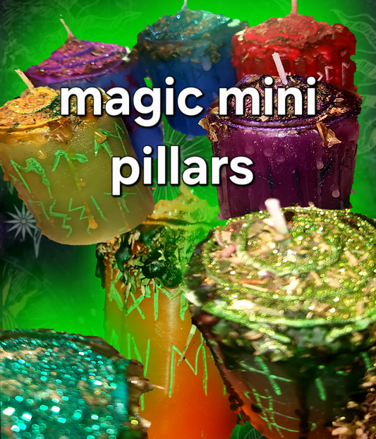 Handmade magic pillar candles