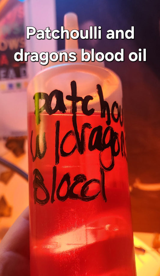 Patchoulli and dragons blood oil
