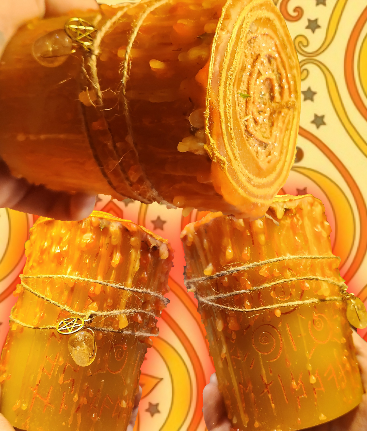 Influence happiness pillar candle