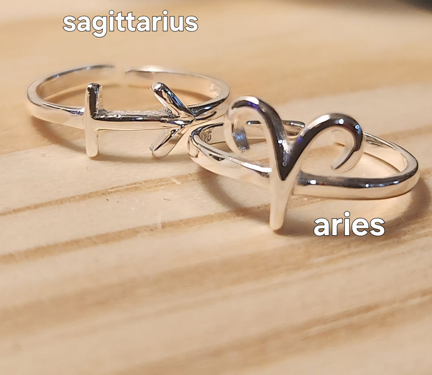 Zodiac toe rings