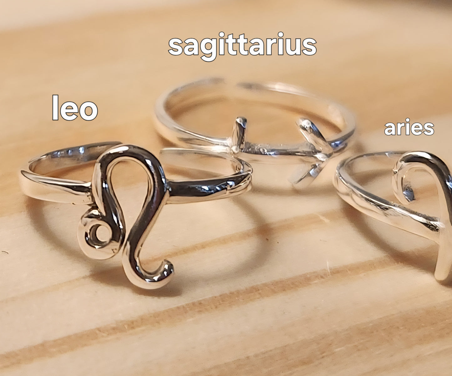 Zodiac toe rings