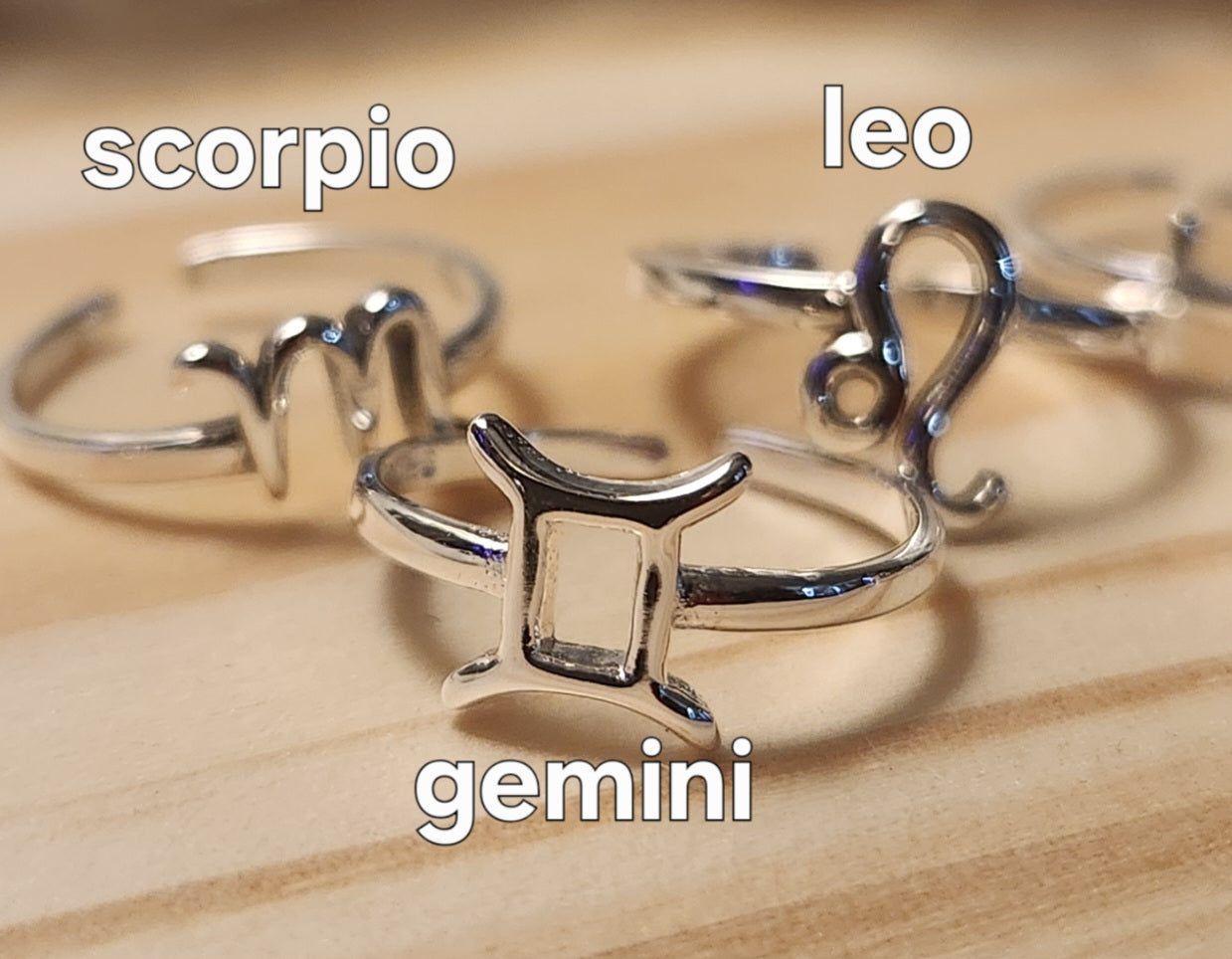 Zodiac toe rings