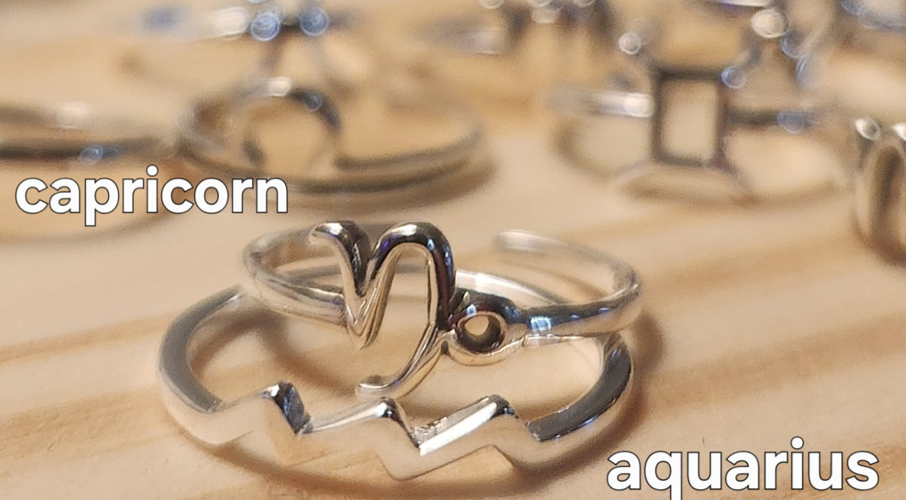 Zodiac toe rings