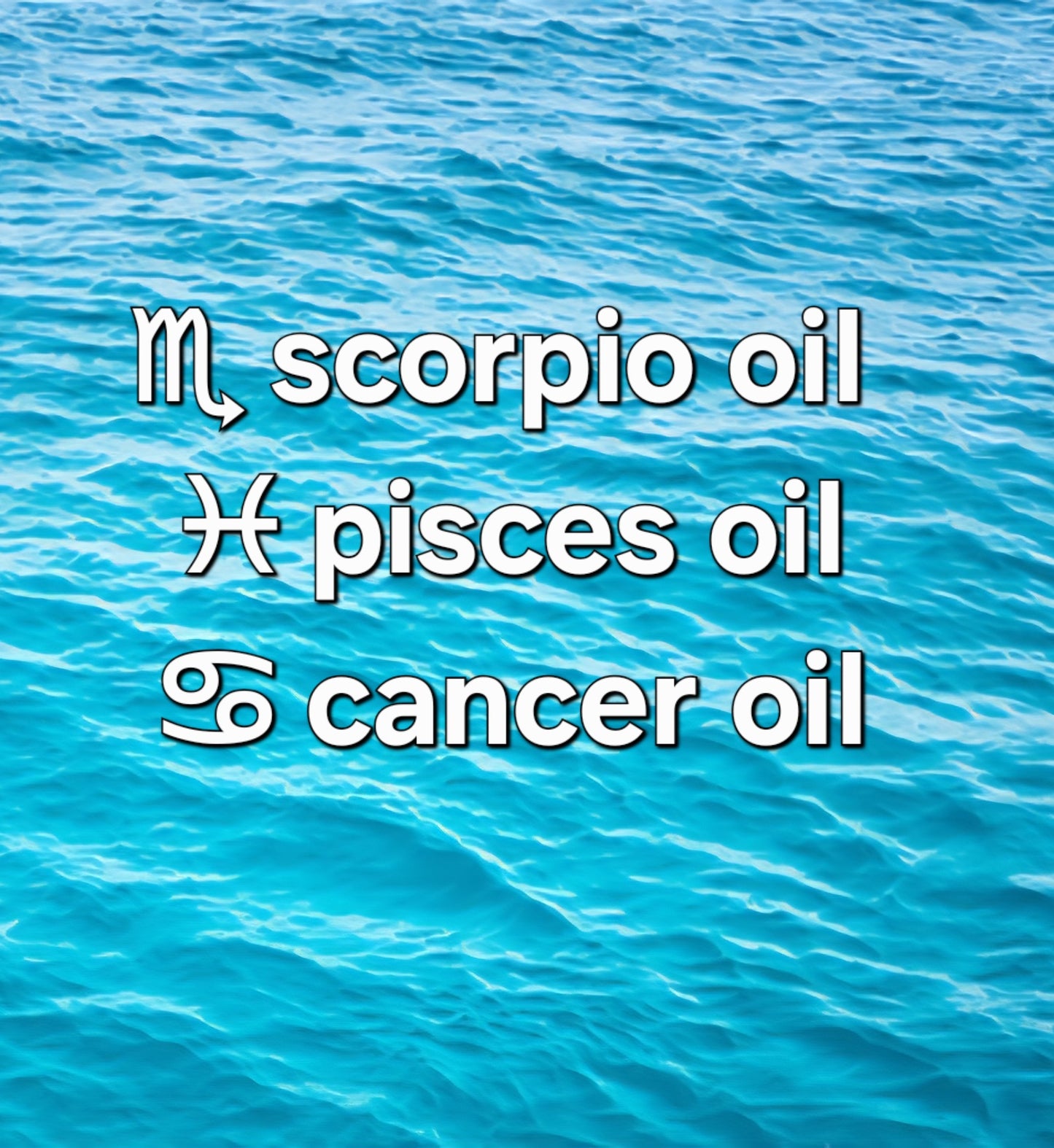 water sign oil kit!